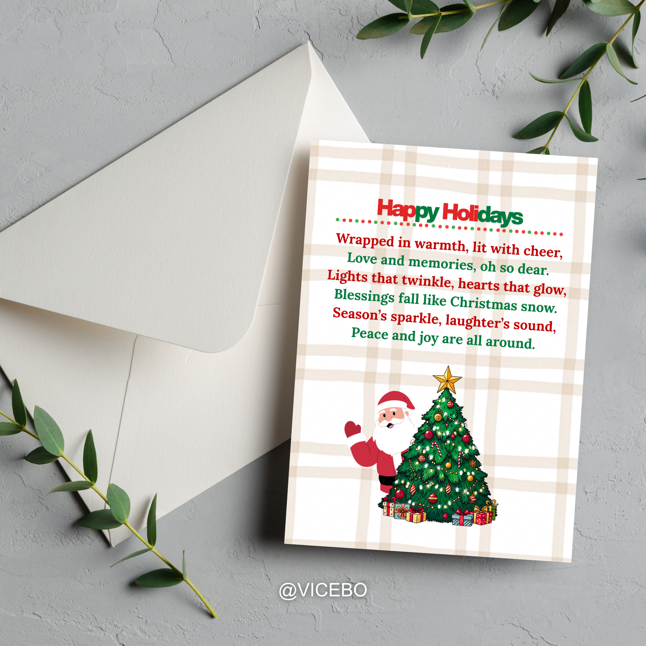 Happy Holidays – Flannel Santa Edition (3-Pack)
